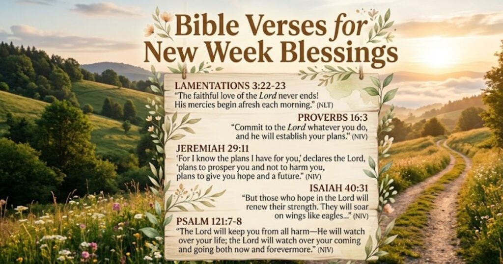 Bible Verses for New Week Blessings