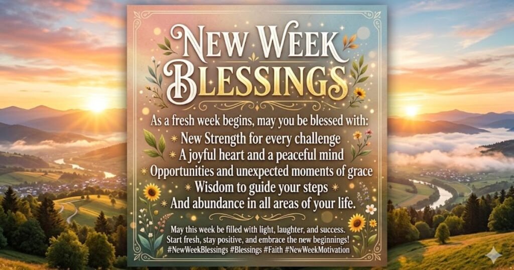 New Week Blessings Quotes